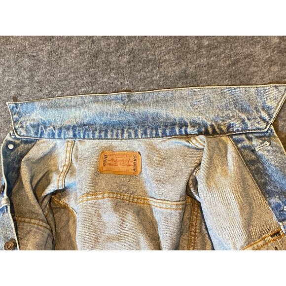 Vintage 80s Levis Jacket Trucker Denim reverts Jean 70506-0214 Women 40 - Picture 11 of 16